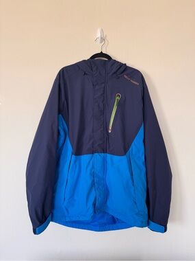 Helly Hansen Size L Mountain Professional Jacket Mens Blue Tech Shell With Hood